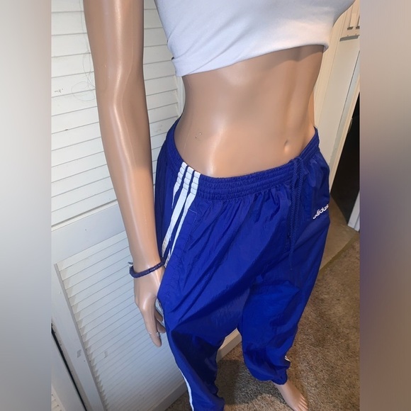 Adidas Vintage Windbreaker 3 Stripes Royal Blue Medium - Picture 8 of 14